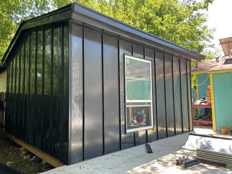 Black standing seam metal wall panels for Metal Roof Installation in Port Wentworth